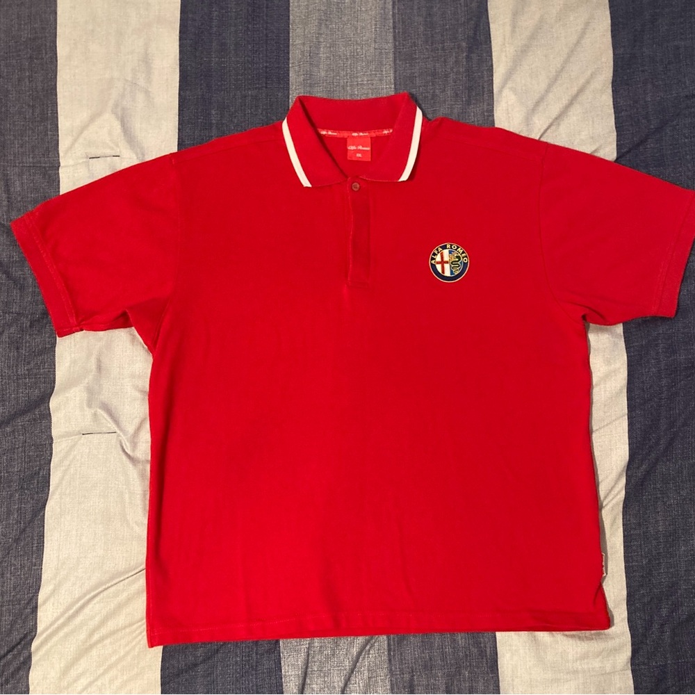 Alfa Romeo Mens S/S Polo Shirt Sz XXL Red